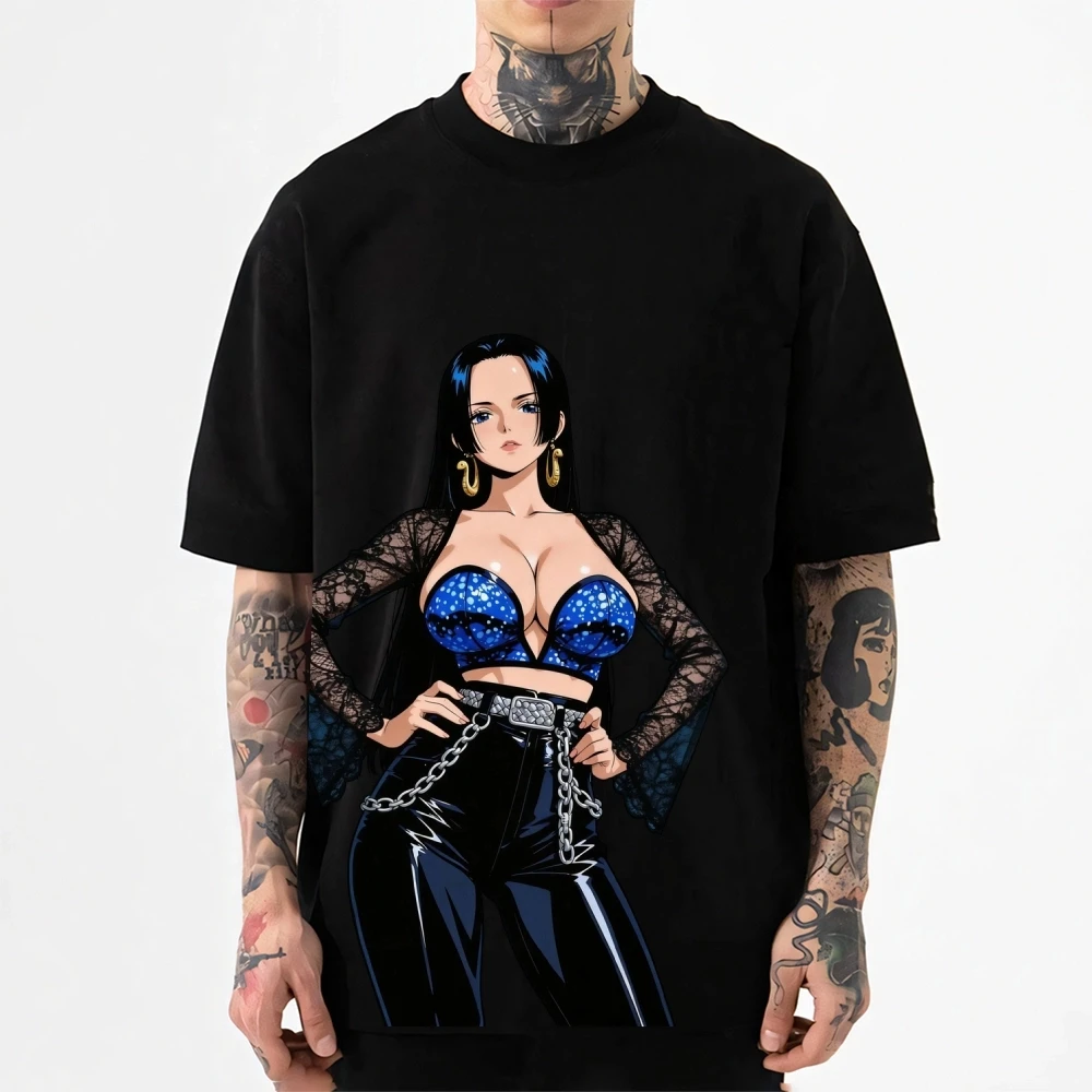 One Piece Boa Hancock Japanese Style Classic Tee High-quality Streetwear Men's Clothing Women's Clothing 2026 Summer New T Shirt