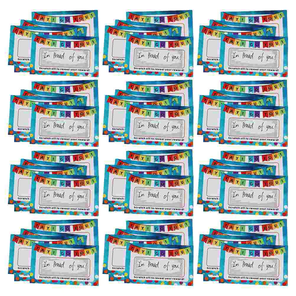 DIY Scratch Card Cards Colorful Tickets Off Greeting Paper for Festival Xmas Blessing Lovers Scratch-off Stickers