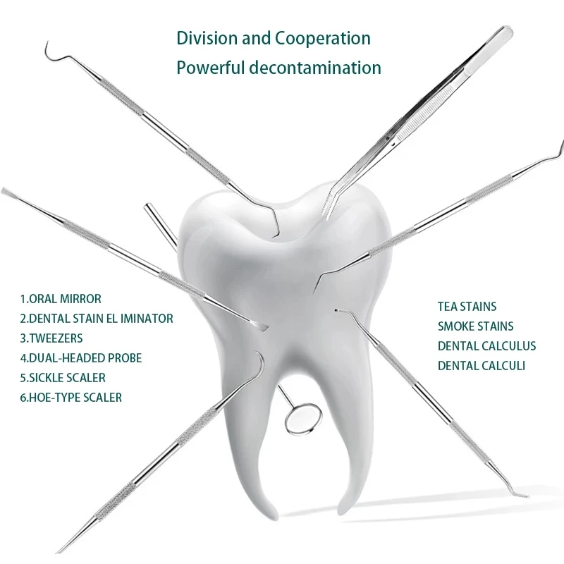 Outil de sélection dentaire pour dentiste, miroir, sonde de faucille, détartreur pour enlever le tartre, équipement de laboratoire dentaire, soins d'hygiène buccale, blanchiment des dents