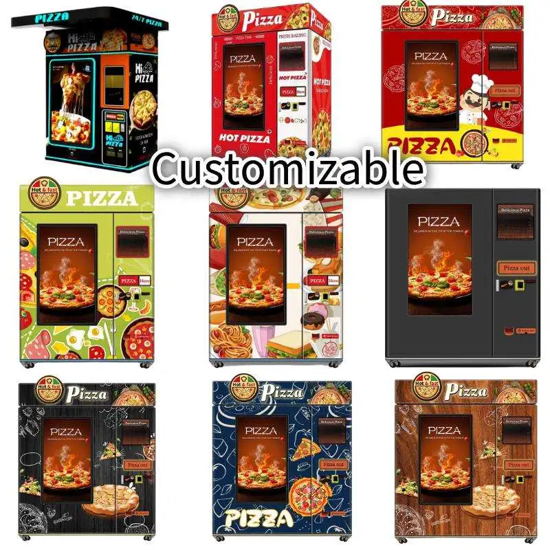 Máquina automática comercial de venda de pizzas com tela sensível ao toque para shoppings, quiosque inteligente de alimentos, fabricante.