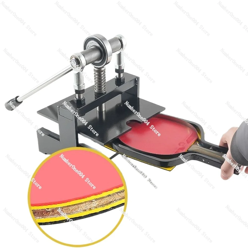 

Table Tennis Racket Rubber Cutting Machine Double Roller Bearing Manual Press Ping-Pang Bat Rubber Edge Cutter Pasting Device