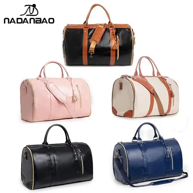 nadanbao-women-fitness-sports-bag-workout-weekender-handbag-fashion-pu-leather-travel-luggage-bag-unisex-overnight-carry-bag