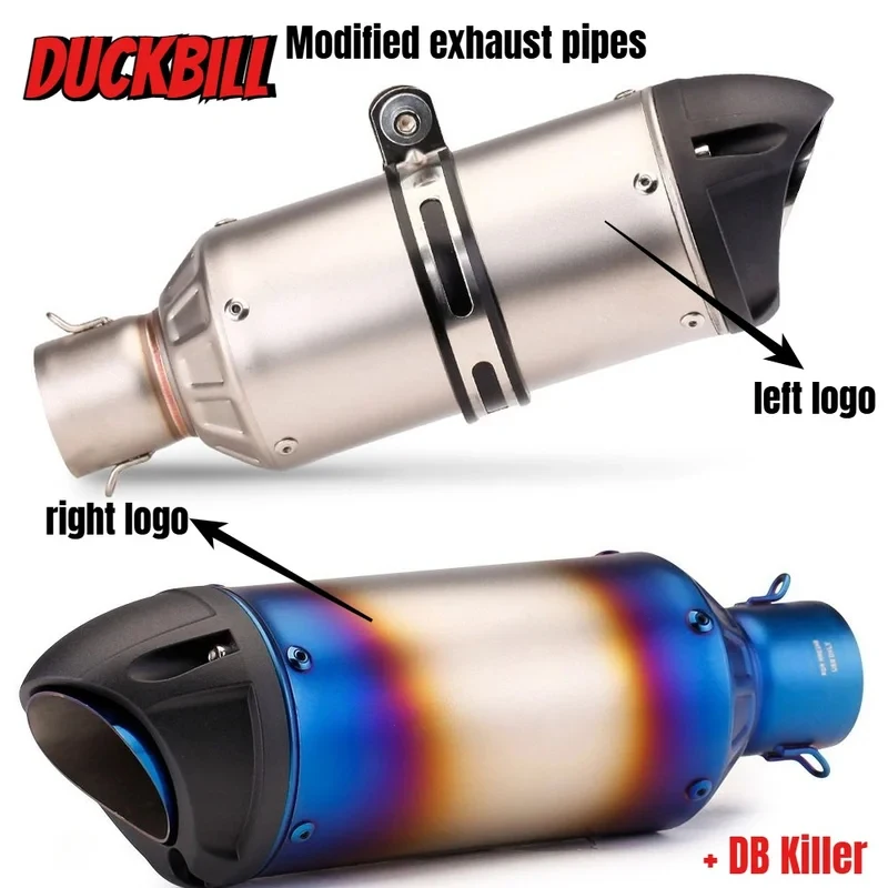

Duckbill Shape Motorcycle Modified Exhaust Muffler 51mm Universal For Z900 Z400 Duke390 GSX-250R