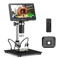 Hayve 4K Digita Microscope with 7inch IPS Screen 48MP HD HDMI Microscope 1500X Soldering Microscope PC View（LP070)）