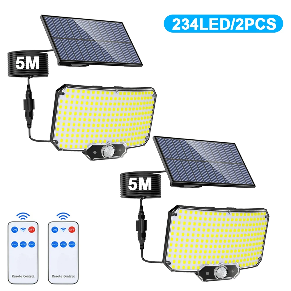 newstyle Neue 366LED Solar Außen Lichter Solar Powered Sicherheit Licht Motion Sensor 234LED Wand Licht IP65 Wasserdicht Garten 5