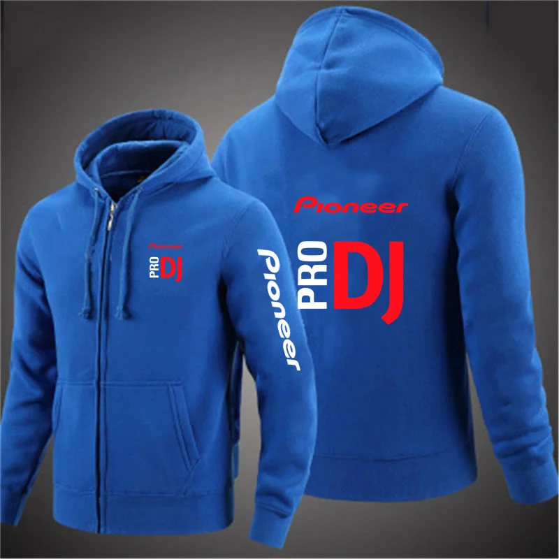 High quality Fashion Zip Hoodies Men Pioneer Pro Dj Hoodie Sweatshirts Harajuku Jacket High Street Hoodie Casual Loose Clothes