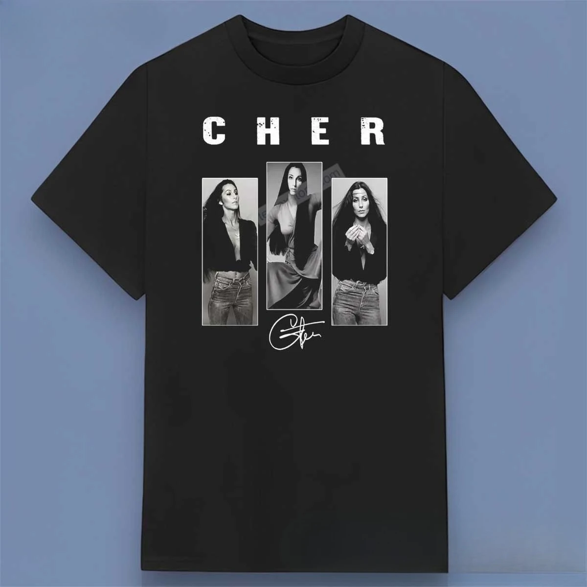 

CHER Black Street Fashion Trend Clothing Graphic Printing Summer Luxury Brand Cotton Men's and Women's T-Shirts Short Sleeves