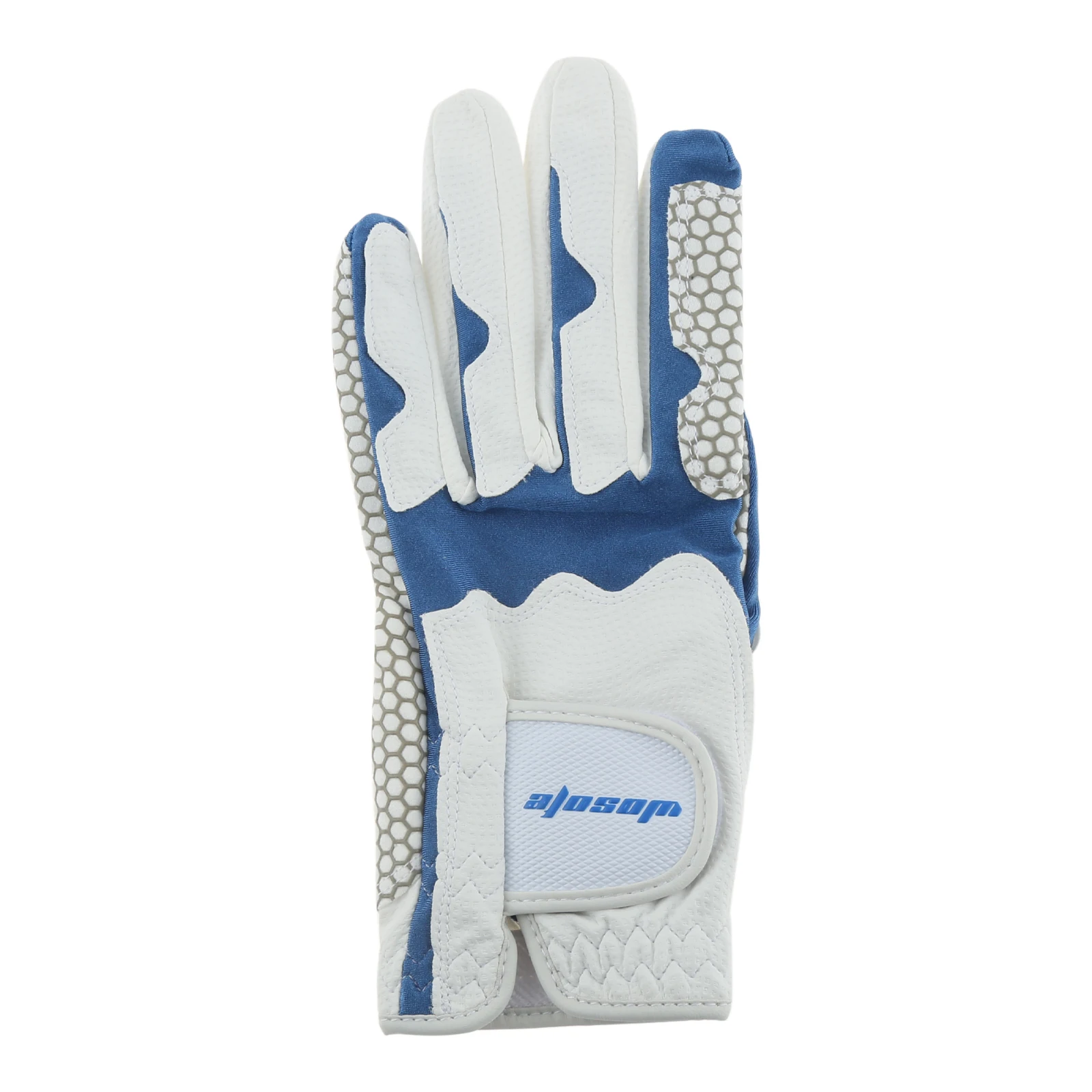 1 Pc Golf Glove Leather and Lycra Blue White for Men's Left Hand Breathable Durable Better Grip Club Golf Training Accessoeies