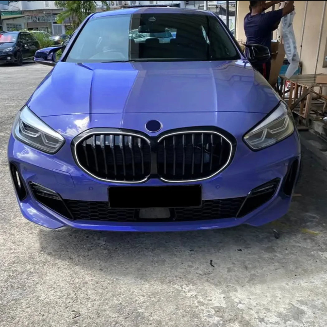 LED White Light Grille For BMW 1 Series F40 M135i 118i 118D M Sport 128ti 2019-2024 Front Bumper Grilles Kidney Racing Grill