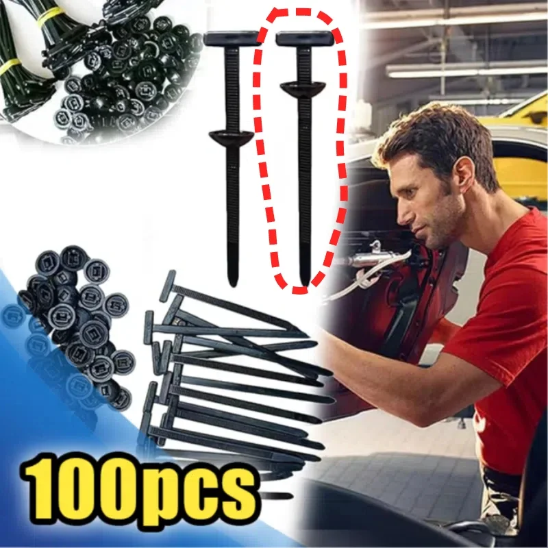 

100/20pcs Self-locking Plastic Nylon Tie Car Fastening Strap Reusable Nylon Cable Tie Cable Tie Set Zip Ties Wraps Strap Ties