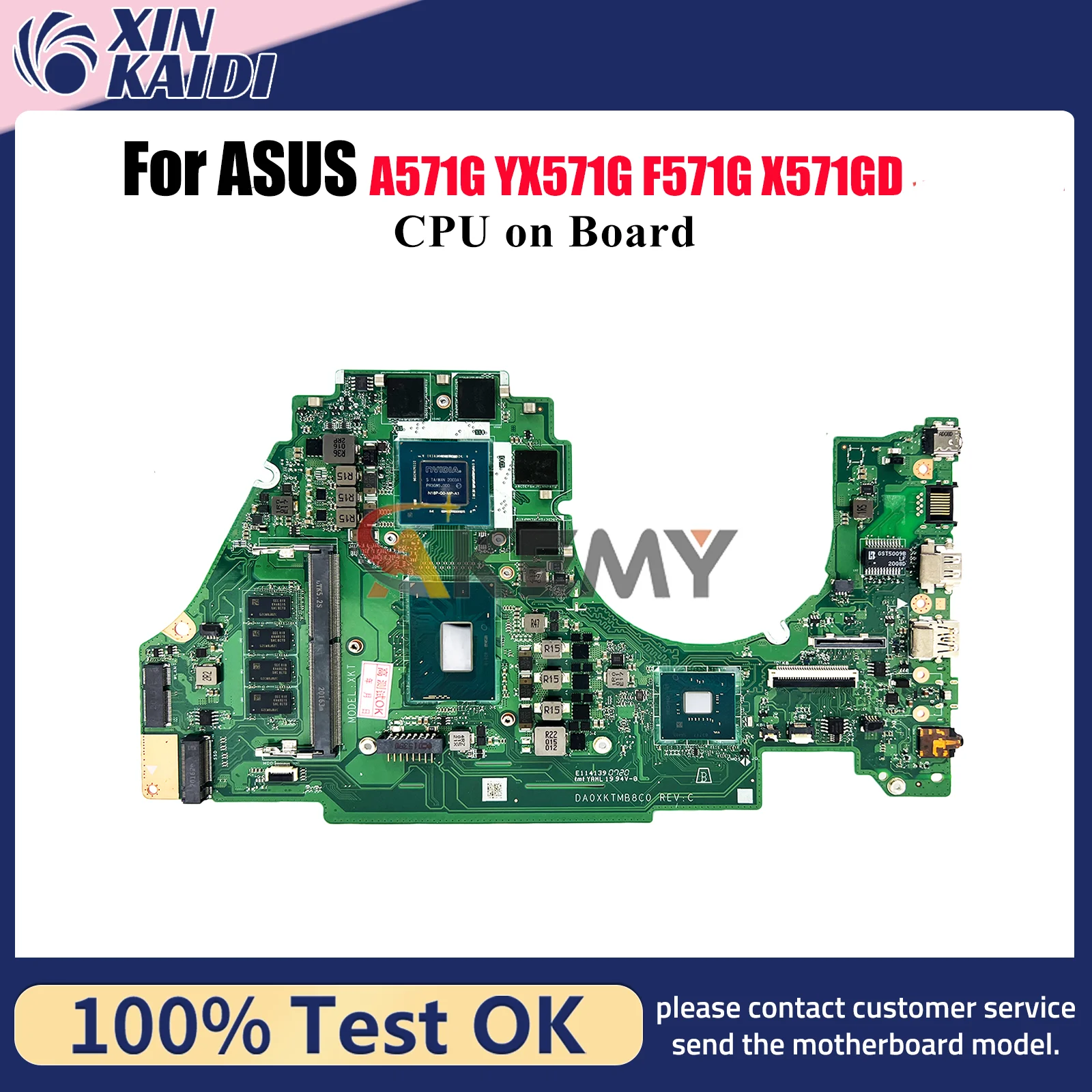 

X571GT Материнская плата для ноутбука ASUS VivoBook VX60G A571G X571GT X571G F571G R571G FX571G X571GD K571G YX571G Материнская плата с процессором
