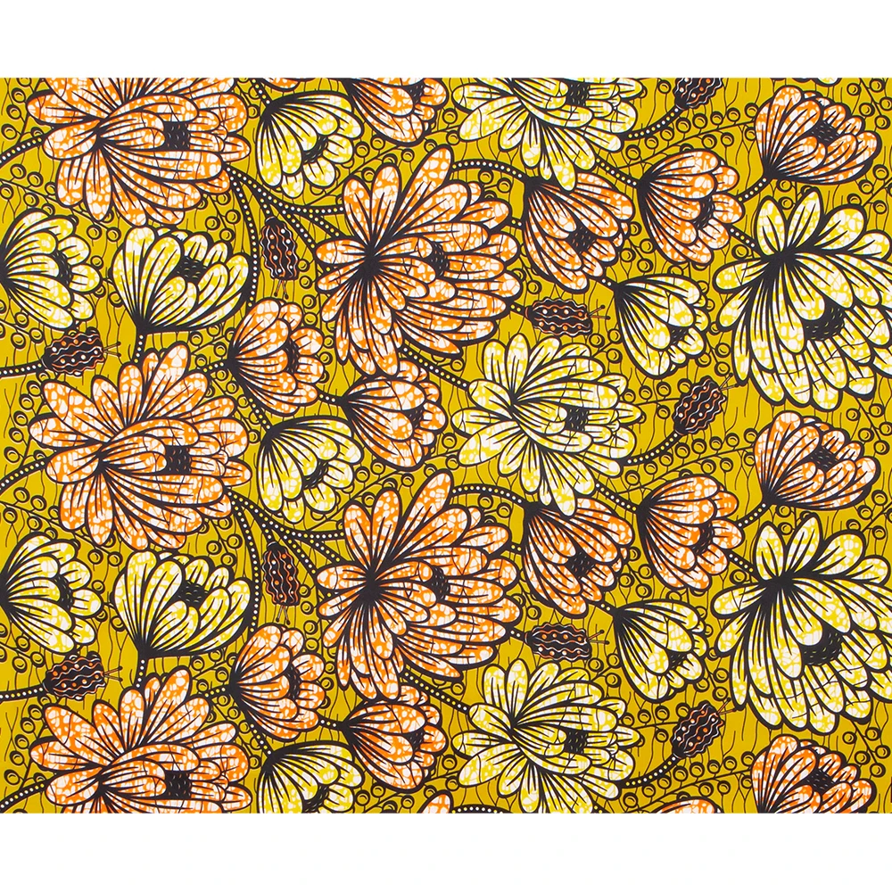 XIAOHUAGUA African Fabric Ankara Polyester Farbic For Sewing Wax Print Clothe By the Yard Designer