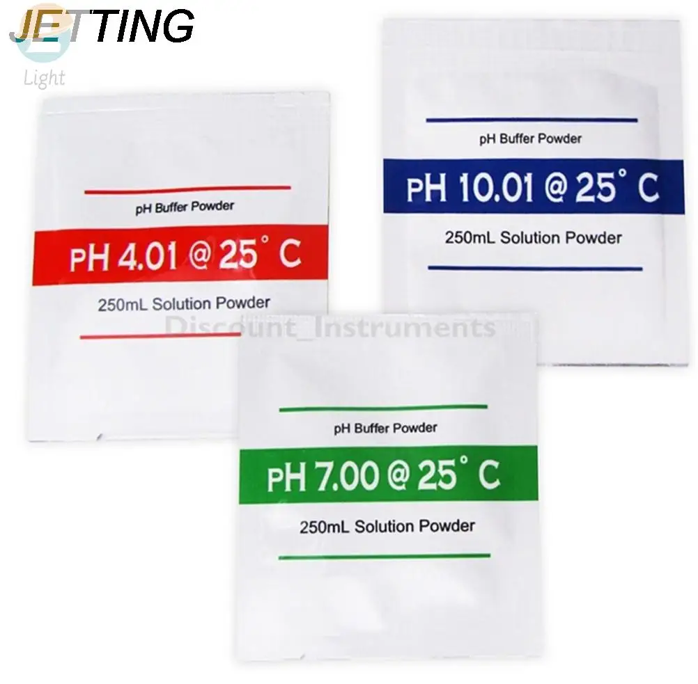 3 Bags H Buffer Solution Powder for PH Test Meter Measure Calibration 4.01 7.00 10.01