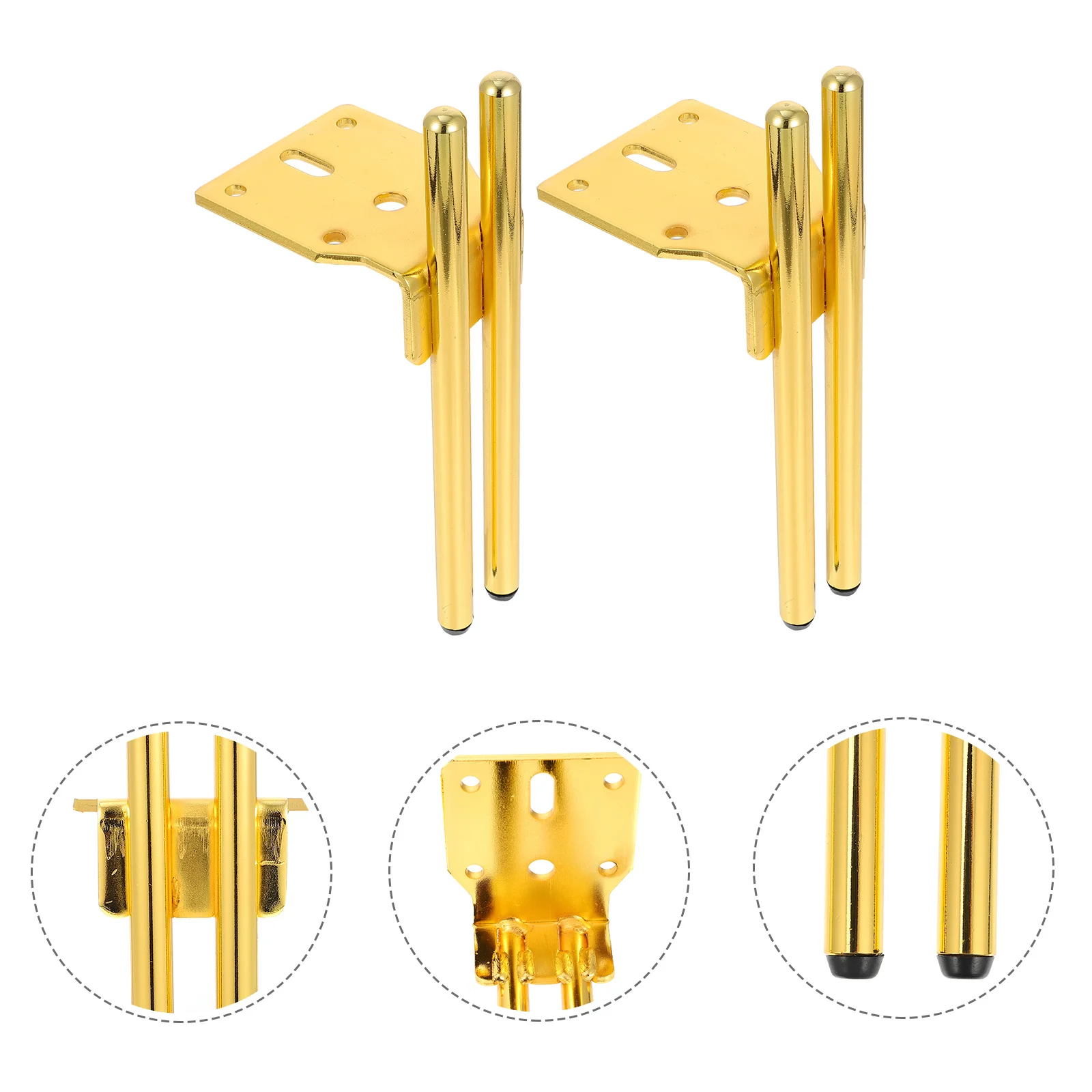 

2Sets Metal Furniture Support Legs Durable Stable Strong Sofa Cabinet Desk Table Accessories Iron Furniture Legs