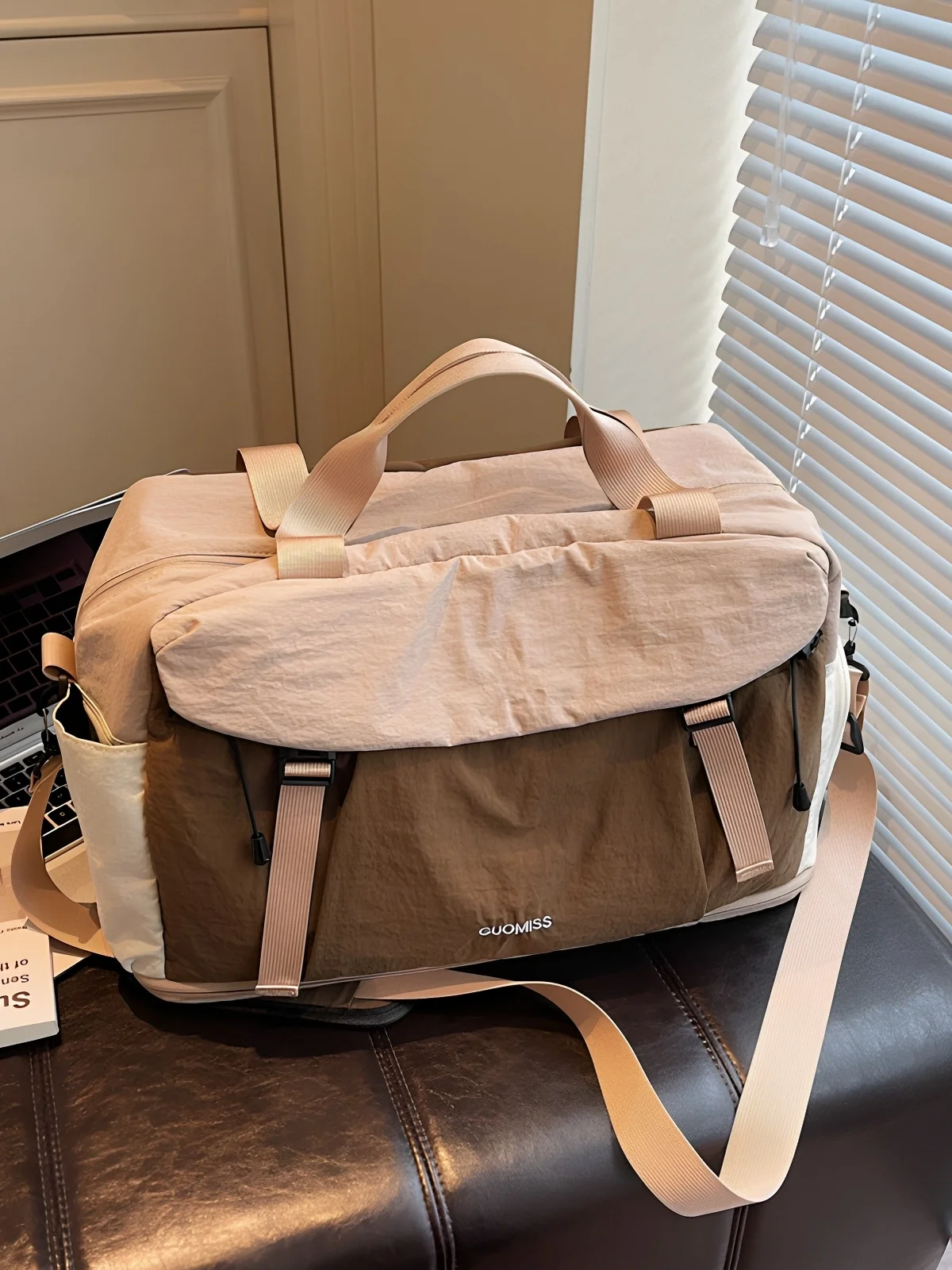 large-capacity-short-trip-handheld-luggage-bag-fashionable-travel-bag-lightweight-waterproof-storage-sports-fitness-bag-for-m