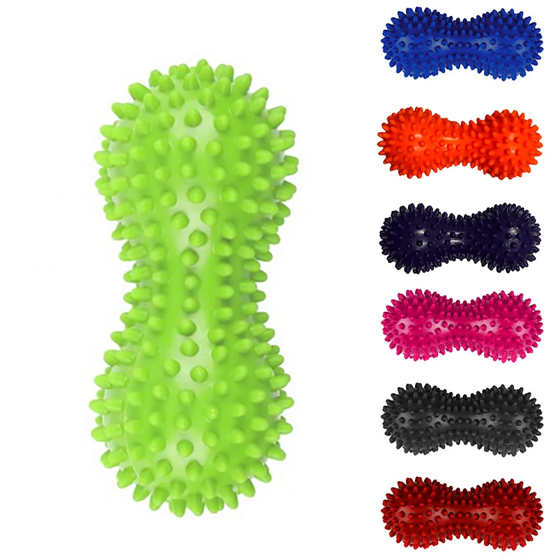 Peanut Double Lacrosse Spiky Ball Training Grip Muscle Pain Stress Foot Massager Relaxation Roller Myofascial Balls Pain Relief
