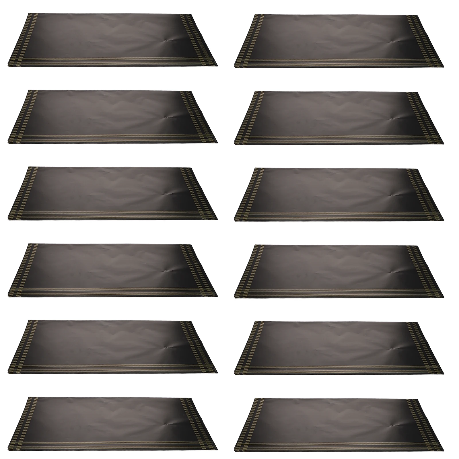 

20 Sheets Waterproof Floral Wrapping Paper Black Bouquet Tissue Packing Gold Trim Plastic Material Luxurious Rainy