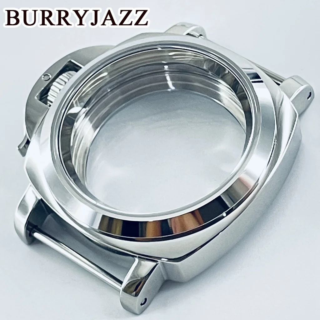 BURRYJAZZ 40mm Fit NH34 NH35 NH36 NH37 NH38 NH39 NH70 NH72 Movement Silver Watch Case Waterproof Sapphire Glass