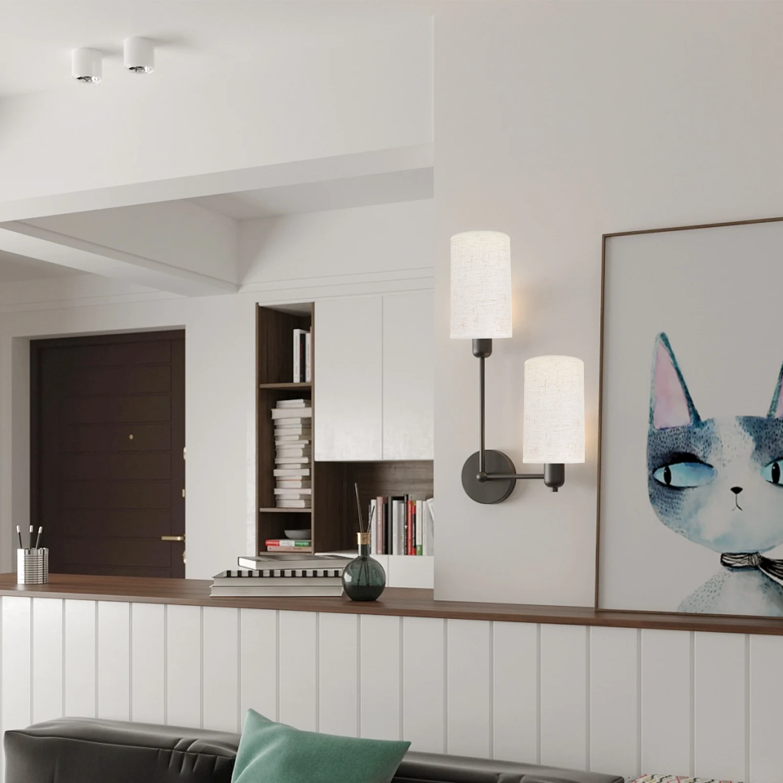 

Элегантный тканевый абажур, бежевый маленький цилиндр, крышка настольной лампы, спальня, гостиная, кабинет, офис, сменные абажуры, настольные лампы