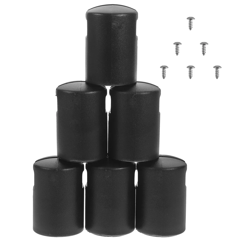 

1 set 1 Set Of Durable Abs Alloy Pole Caps Protective Rod Sturdy Replacement Parts Easy Installation Wear-Resistant Plastic Caps