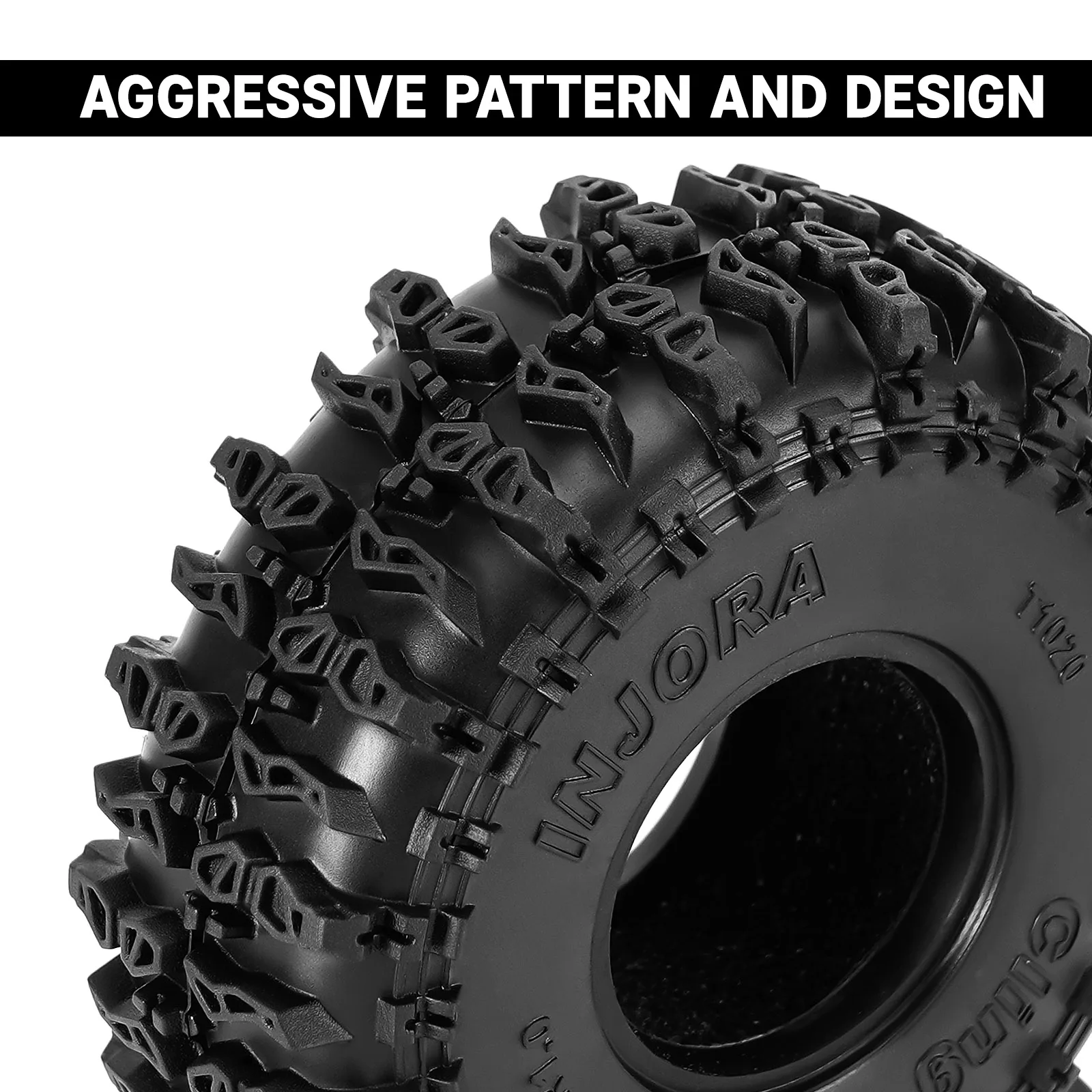 64*24mm 1.0" Cling On S5 banden voor 1/18 1/24 RC Crawlers (T1020)