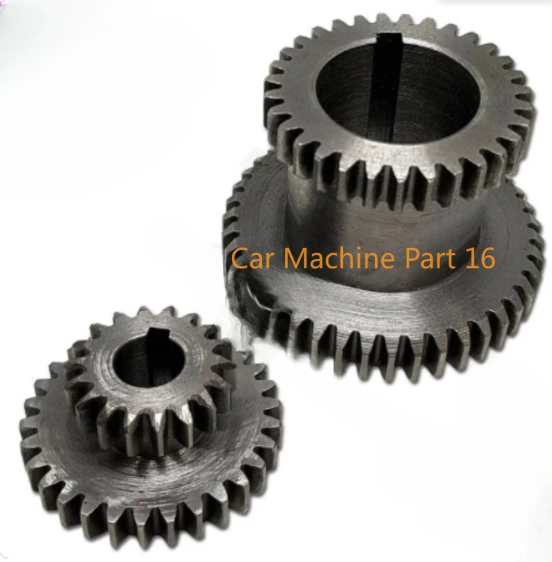 1 pair 2 speed Metal Gear Set Double Gear - for CJ0618 series mini-lathe