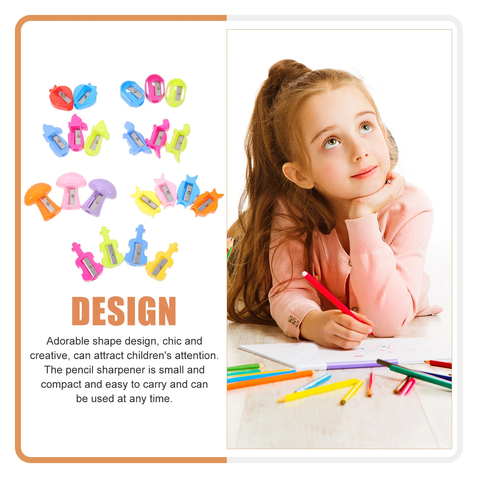 

50Pcs Cartoon Mini Pencil Sharpeners Manual Small Portable Sharpener for Kids School Supplies Creative Study Supplies