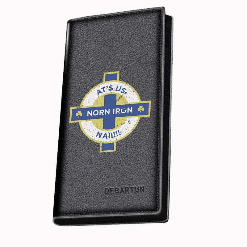 

Круглый крест трилистник дизайн потертые мужские длинные кошельки Деловой стильный дизайн с принтом Повседневное использование Рождество День святого Валентина толстый