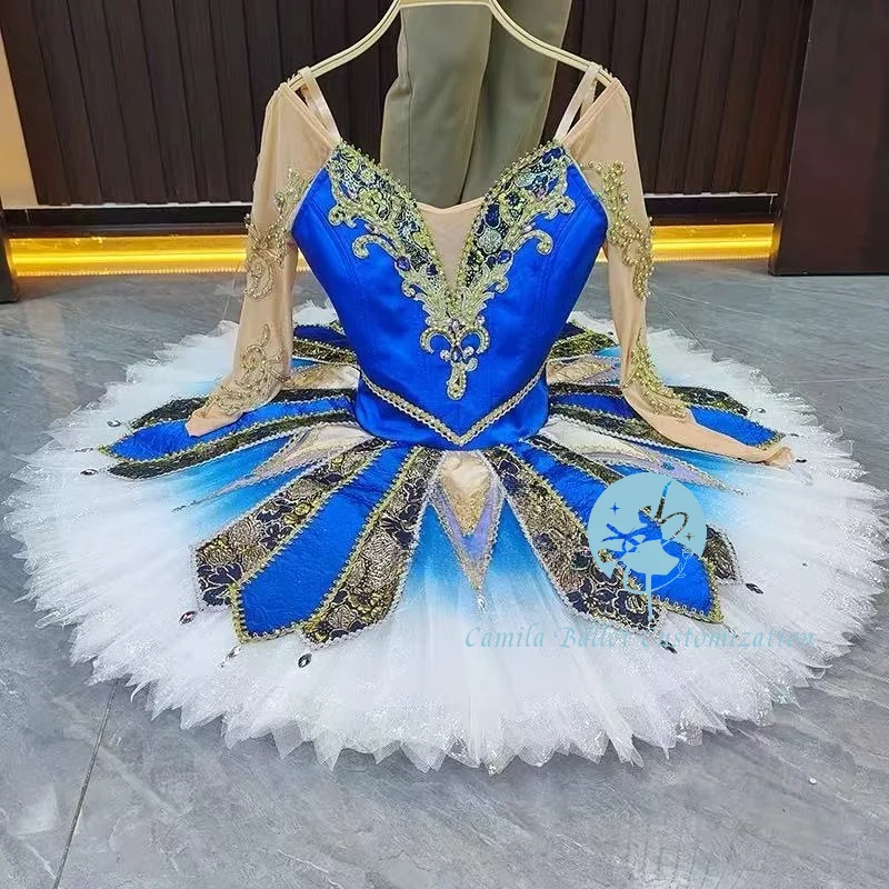 New high-end custom bluebird pirate pharaoh's daughter variation ballet performance competition TUTU skirt for adults and child