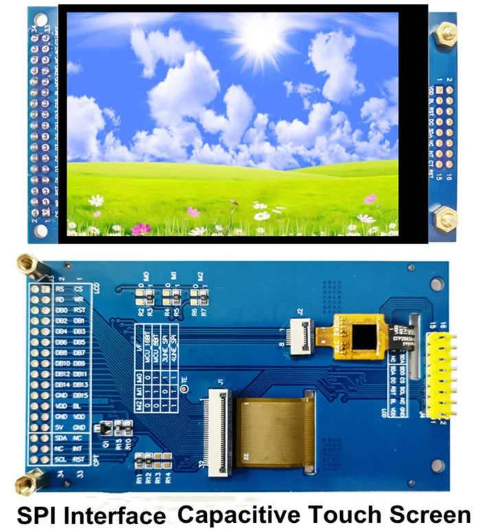 IPS 3.5 inch TFT LCD Capacitive Touch Screen with PCB Board ST7796 Drive IC GT911 IC 320(RGB)*480 SPI/16Bit Parallel Interface