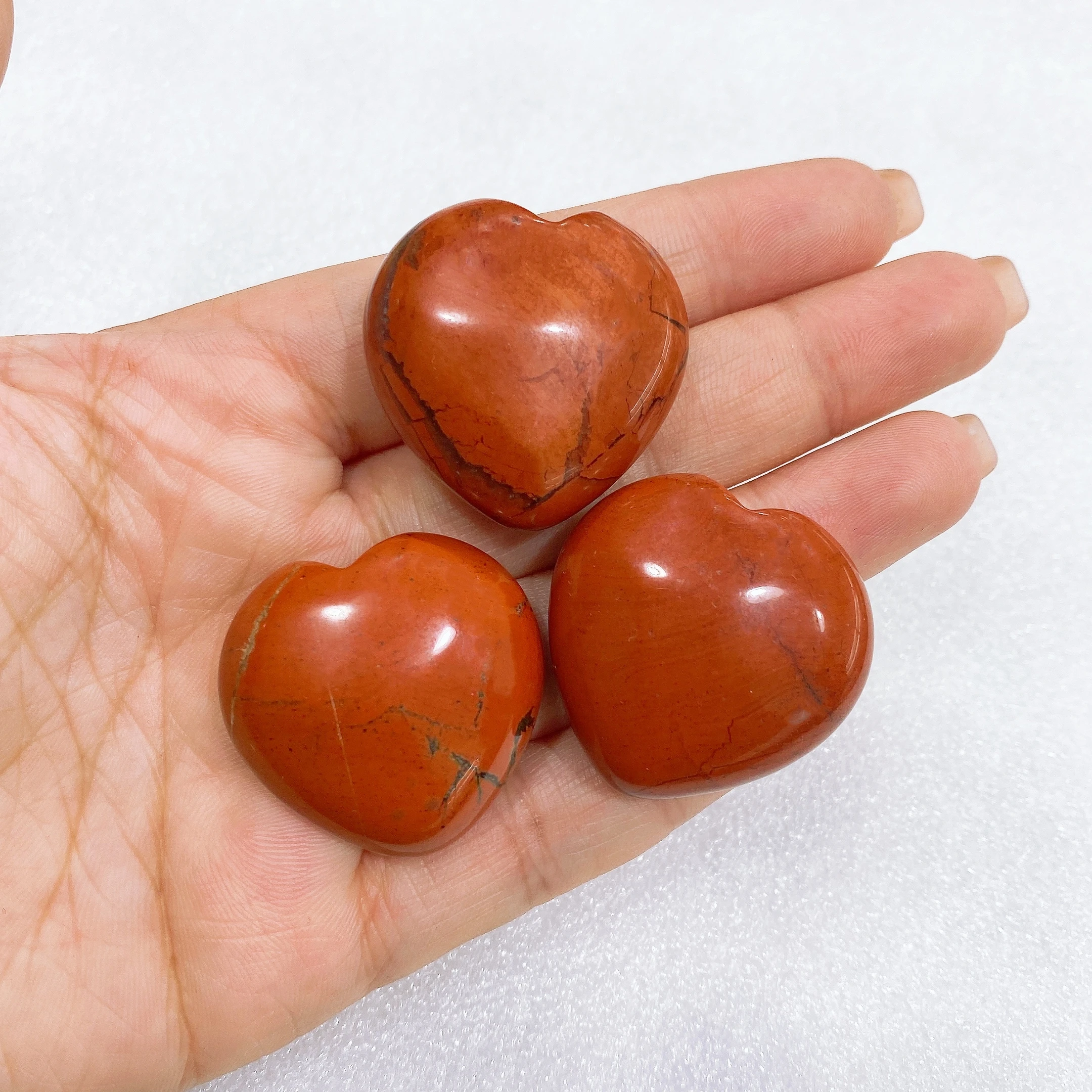 30mm Natural Heart Shape Statue Crystal Stone Reiki Healing Love Ornament Chakra Carving Figurine Home Decor Mineral Gem Gift