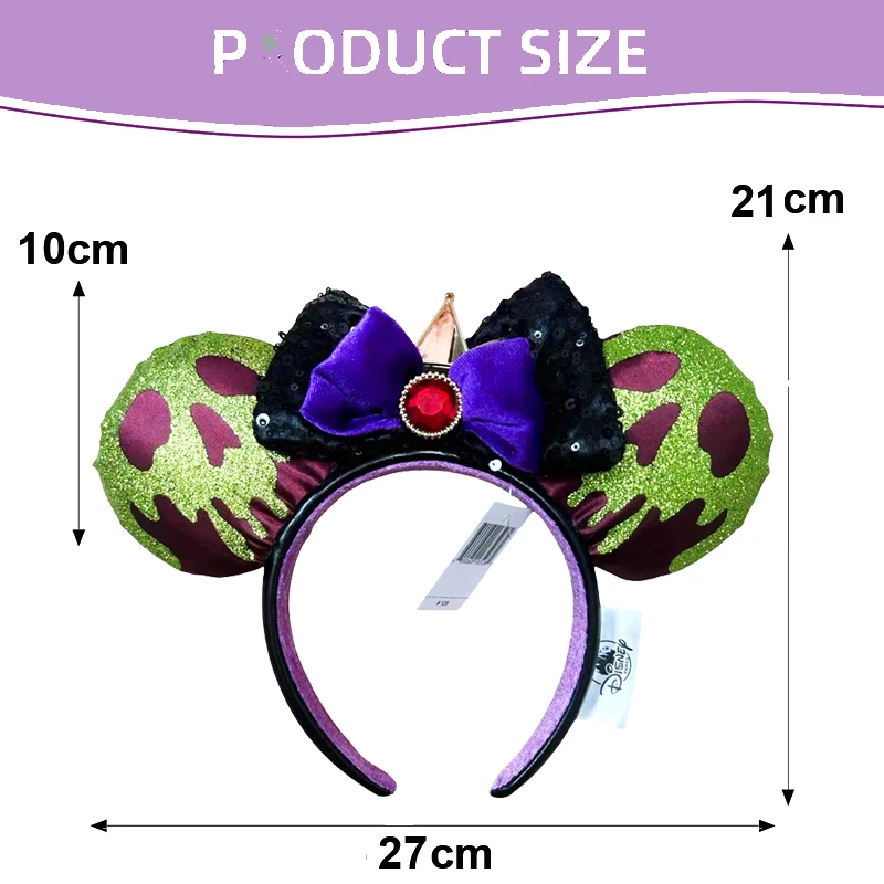 Disney Mickey Mouse Headband Princess Snow White Skeletal Poison Apple Ear  Headbands for Girls Women Cosplay Hair Accessories