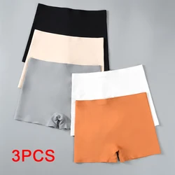 3PCS Fashion Safety Short Pants Underwear for Women Protective Shorts Ice Silk Summer Shorts Seamless Panties Under the Skirt