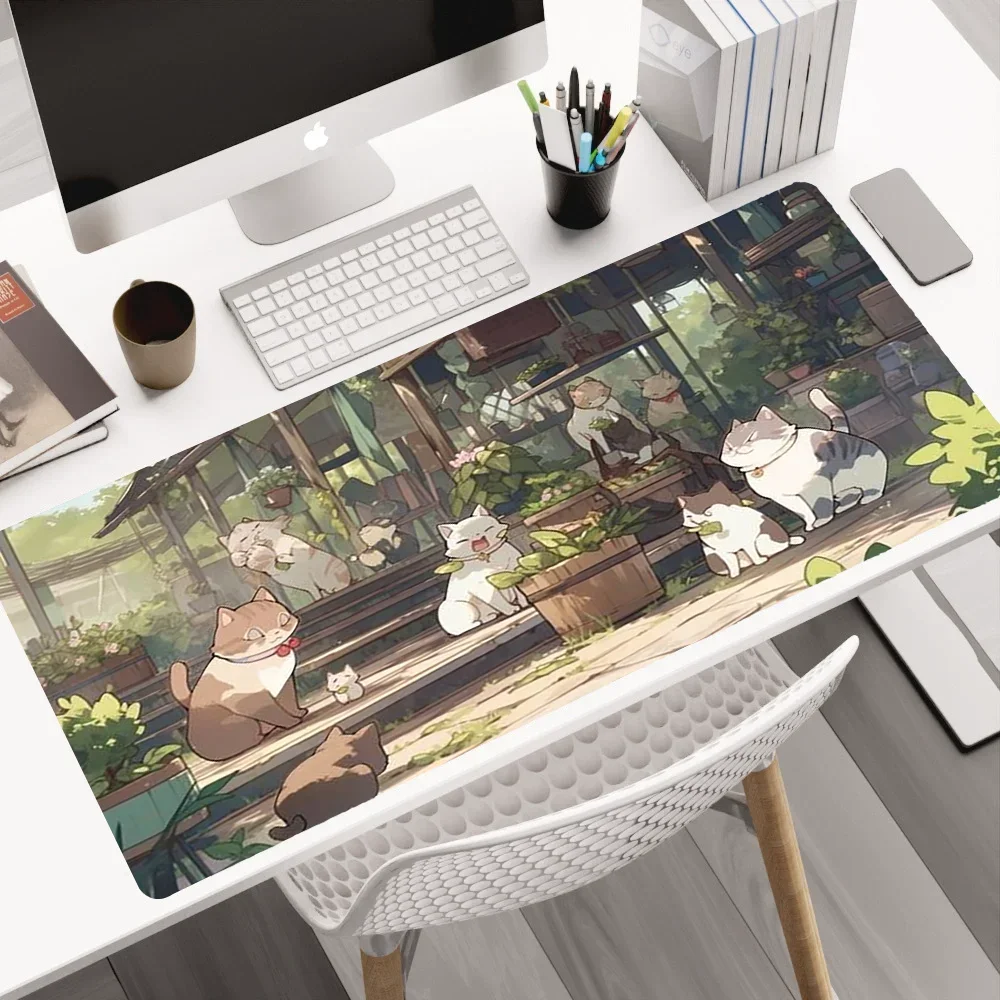 

Mouse Pad Xxl Black Mouse pad Scenic Cat cartoon Computer mat Game Room Decorated Large mouse pad table Cute desk accessories