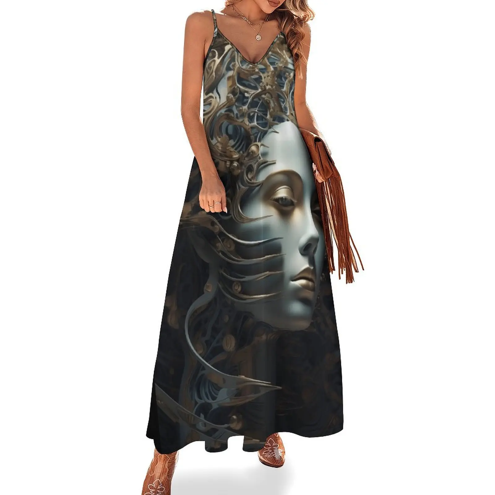 Mind Bender Sleeveless Dress luxury women's party dress evening prom Women's skirt Dress