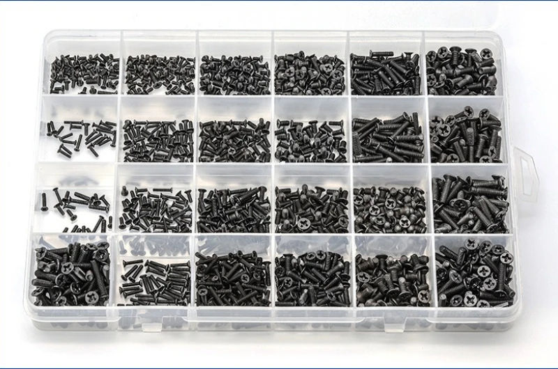 720pcs Laptop Notebook Computer Carbon Steel Screws Kit Set Flat Head Phillips Countersunk SSD Screw M1.4 M1.7 M2 M2.5 M3
