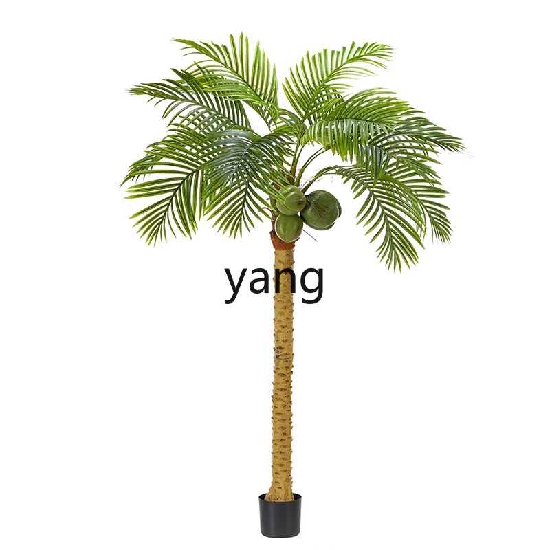 

CX Simulation Green Plant Large Potted Plant Coconut Tree Indoor Landscaping Decoration Areca Palm Sunflower Palm Ornaments