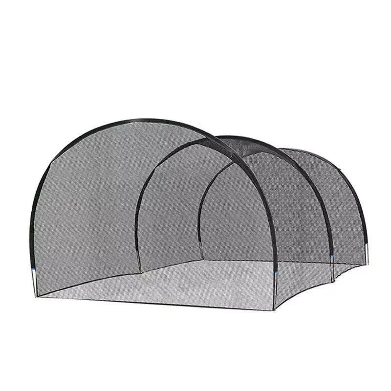 High-quality portable baseball/softball batting net and pitching machine with fiberglass rod and retractable PE baseball cage