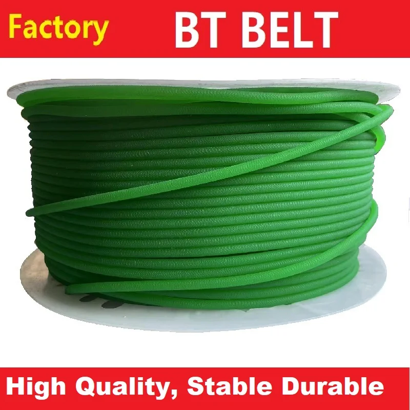 PU Round belt Polyurethane Drive Belt  transmission Conveyor Belts Dia 2mm-18mm Red Green Meltable customized