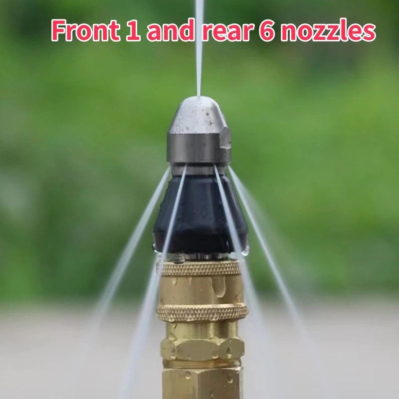 1/4 Inch High-Pressure Nozzle,Pipeline Dredging Cleaning Nozzle,Sewer Cleaning Tool,Sink Pipeline Cleaning Household Accessories