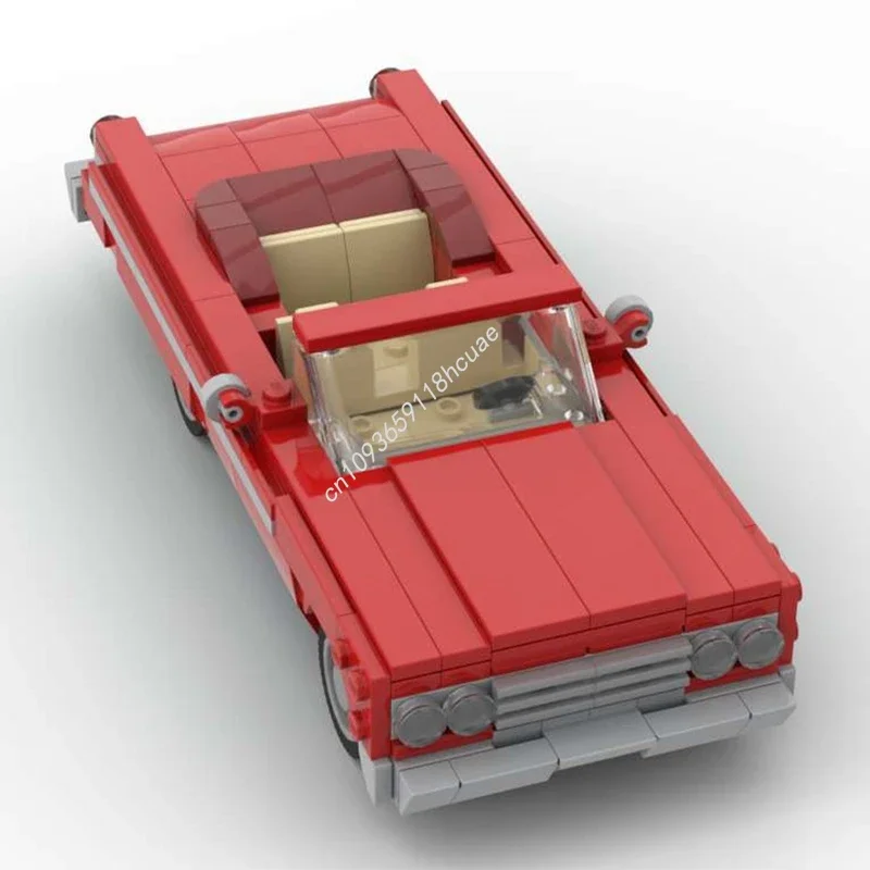 

284pcs MOC Built Tough Galaxie Convertible City Champions Supercar Model Building Blocks Kids DIY Toys Idea Christmas Gifts