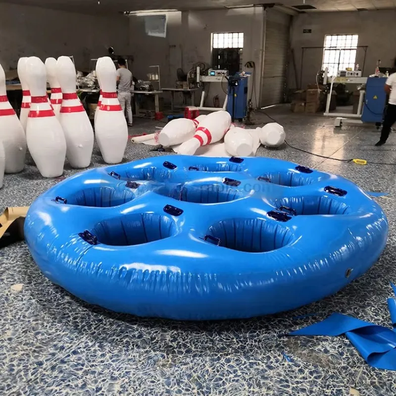 Outdoor Funny Inflatable Race Game Inflatable Team Building Game For 8 People Running Together