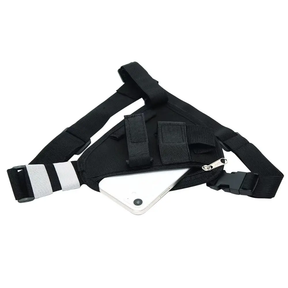 

Adjustable Radio Chest Harness Pack Oxford Cloth Crossbody Bag Walkie Talkie Bag Black Vest Rig Interphone Chest Bag