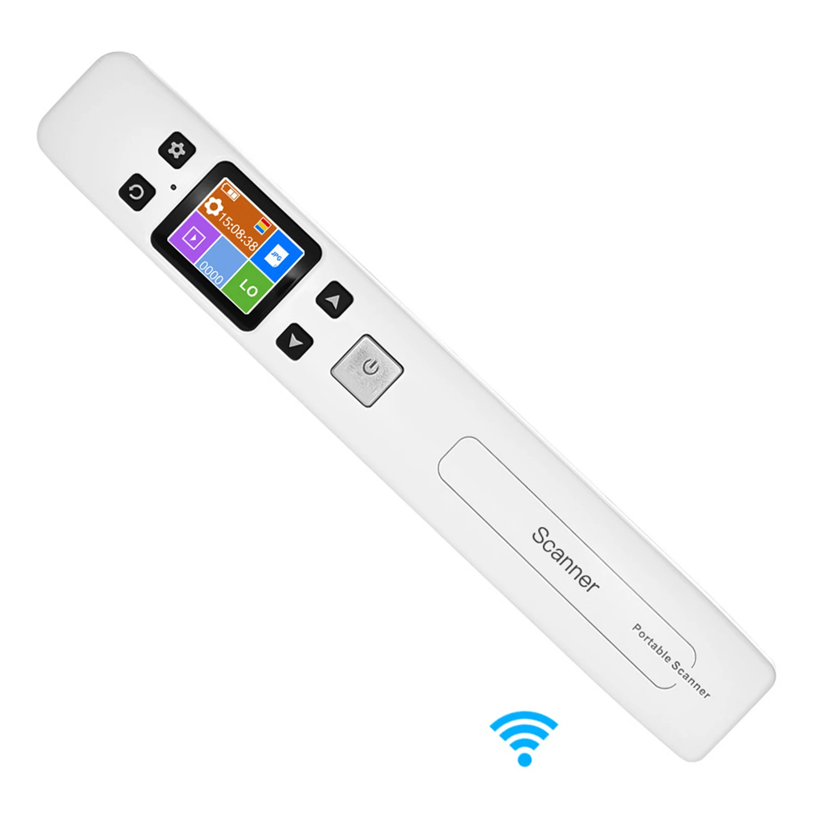 Wifi 1050DPI High Speed Portable Wand Document & Images Scanner A4 Size JPG/PDF Formate LCD Display for Business Reciepts Books