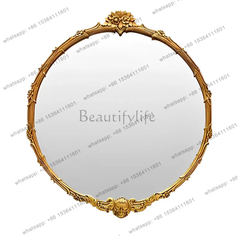 Vintage Decorative Mirror Vanity Modern Salon European Wall Decorative Mirror Balcony Bedroom