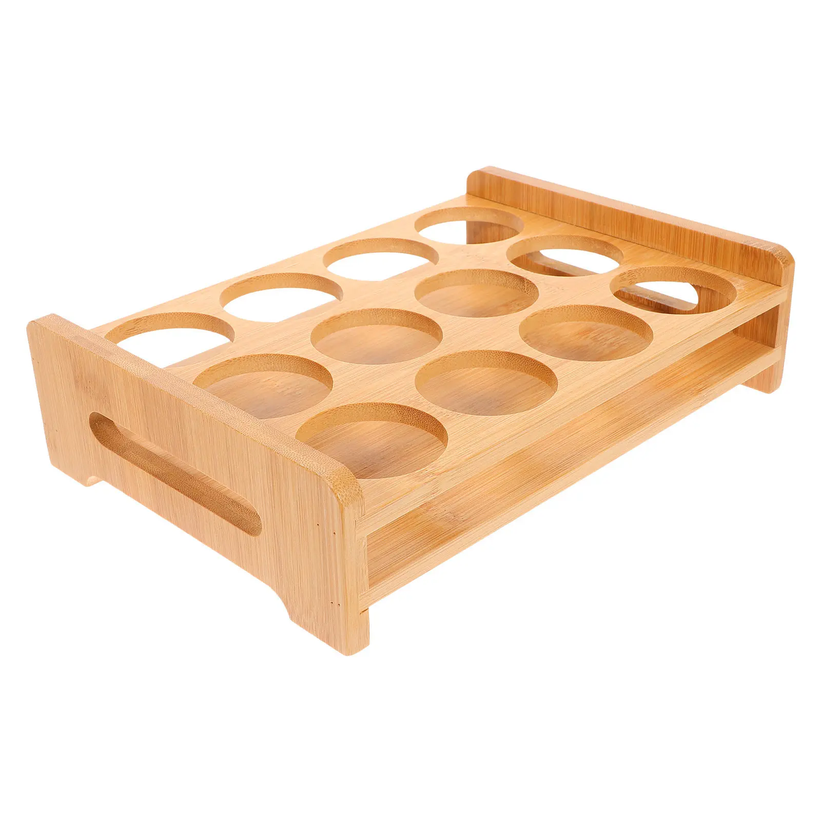 Bamboo Shot Glasses Holder Display Stand Versatile 12-Slot Rack for Whiskey Wine Beer Glasses Shot Glass Organizer Party Bar - view 4