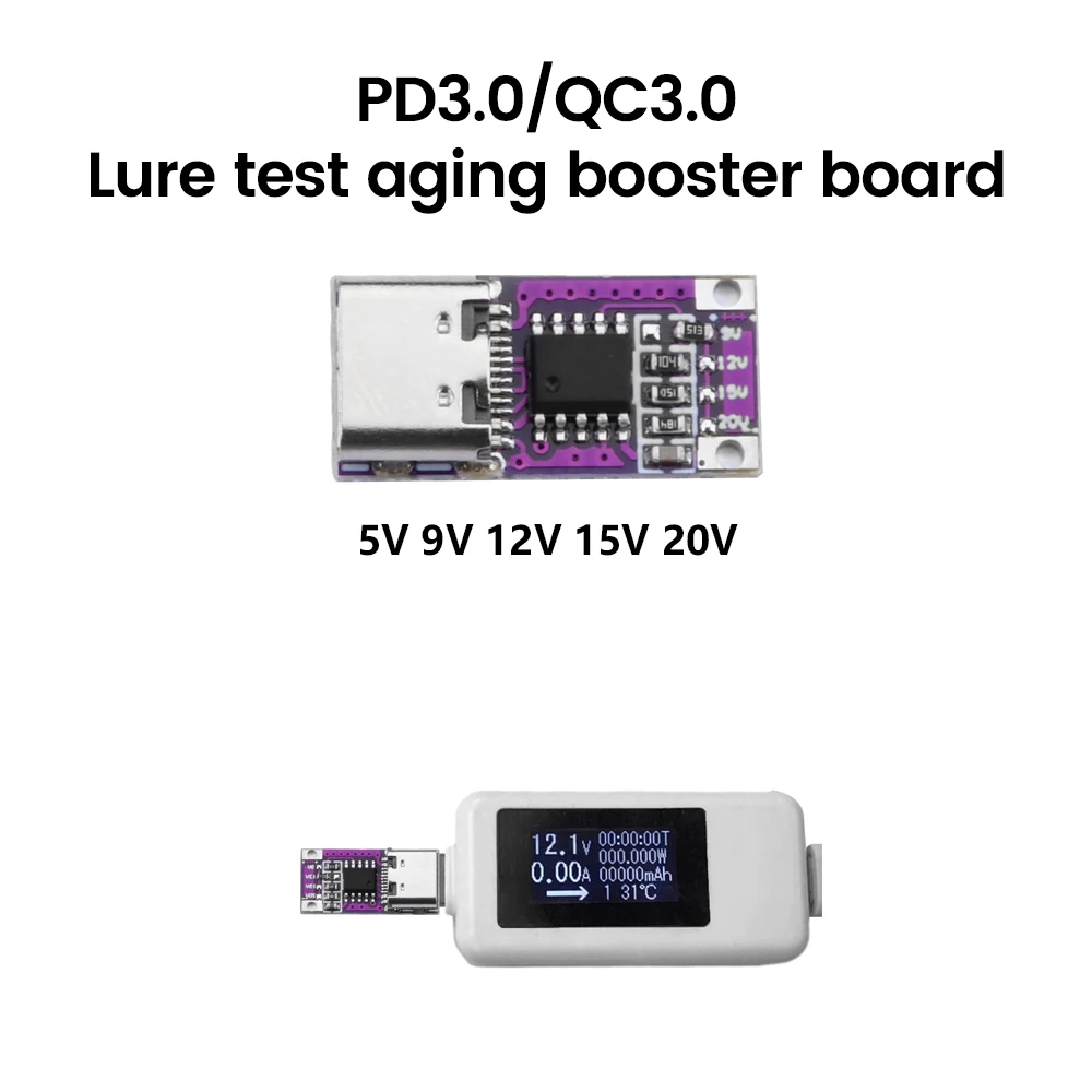 PD/QC2.0 3.0 Fast Charging Protocol Deception Boost Aging Test Trigger Module Type-c Output 5V/9V/12V/15V/20V