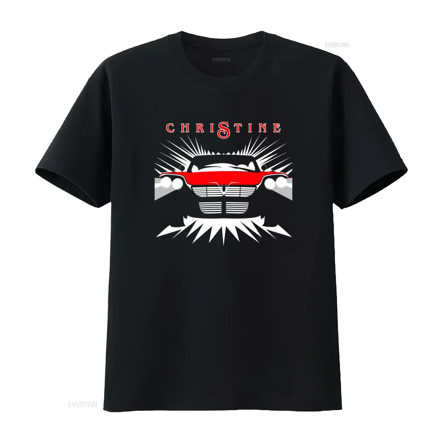 Christine Classic Horror Movie Old Car T Shirt Black Retro Design vintage Washed homme Top For Everyday Wear Stylish Versatile