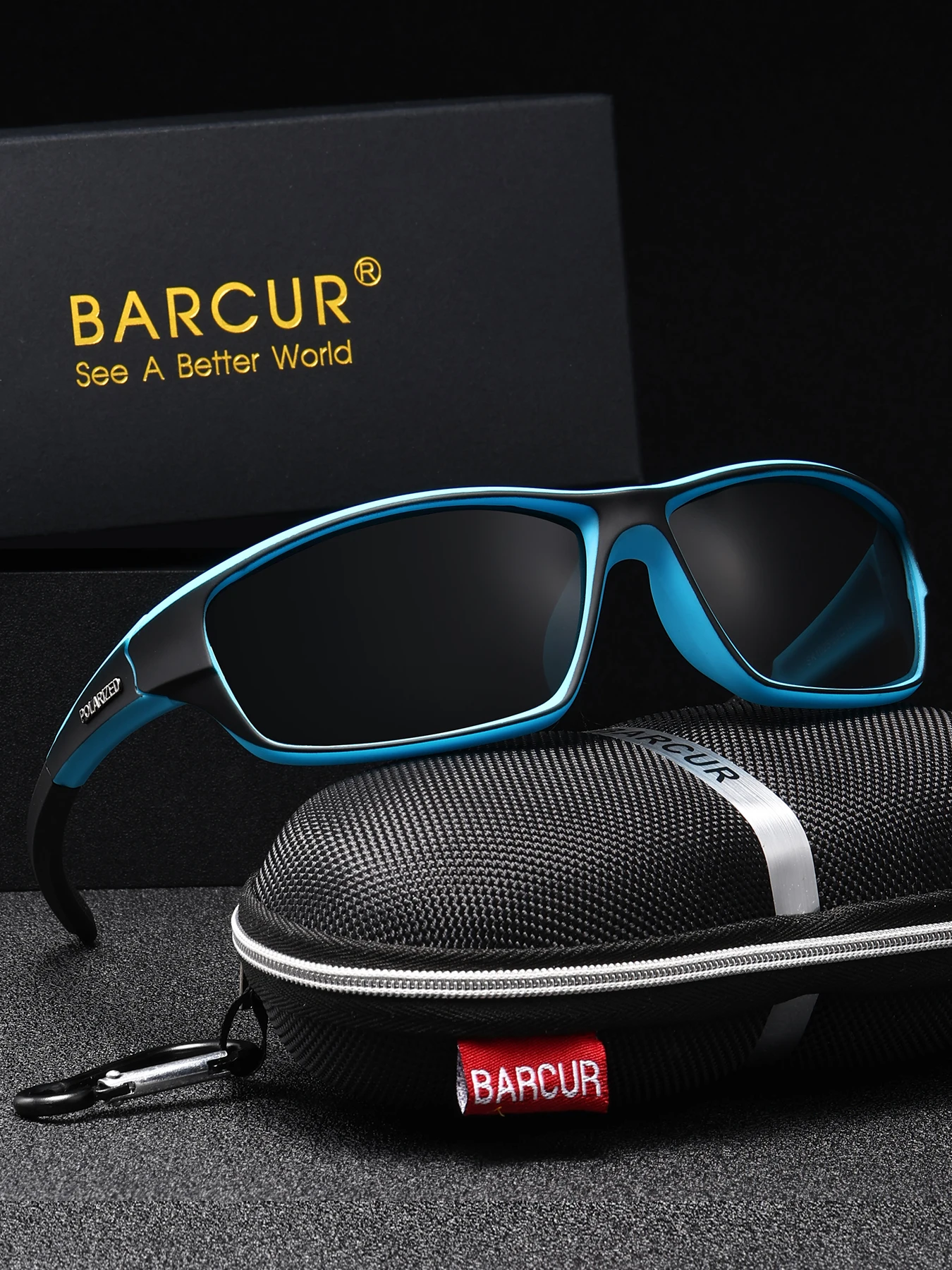 BARCUR Leichte und modische Sonnenbrille im Reitstil mit UV-Schutz, perfekt zum Wandern, Angeln und als Geschenk – Detail 7
