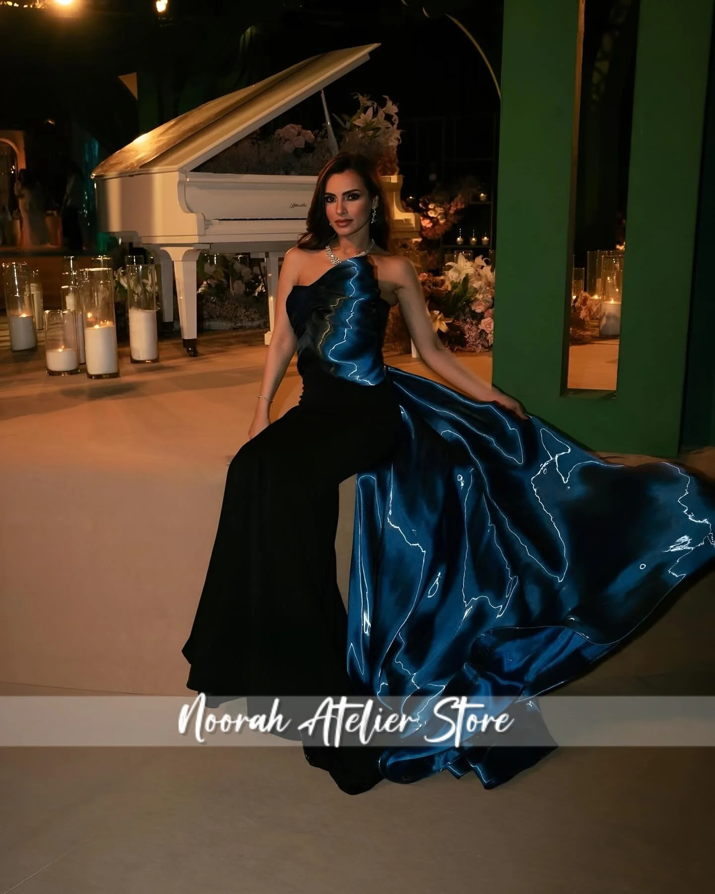 

Elegant Pink Suqare Collar Luxurious Women's Evening Dresses 2025 Dubai Half Sleeves Celebrity Dress Beaed Prom Gown Customized